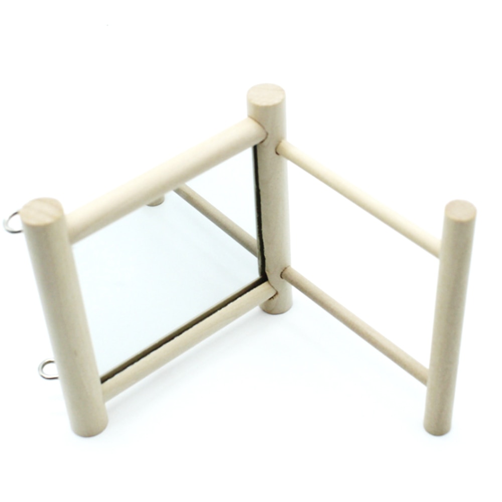 Wooden Pet Toy Mirror for Brids
