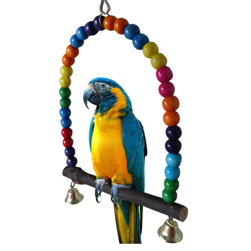 Natural Wooden Parrots Swing