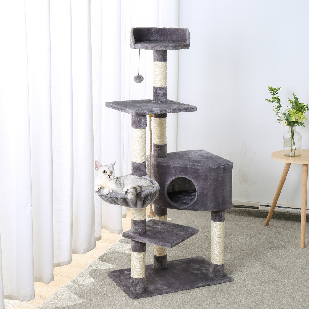 Cat Tree House Condo Multi-Level Tower for Large Cats