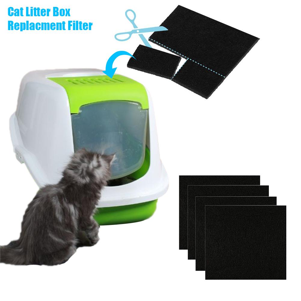 4/6pcs Activated Carbon Filter For Cat Litter Box