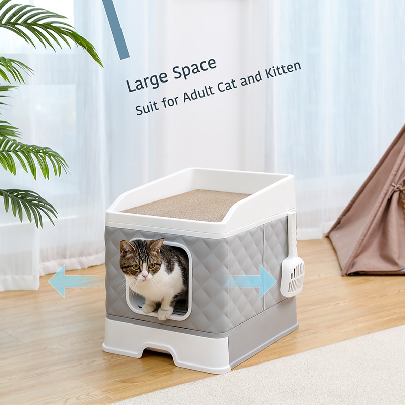 Litter Boxes for Large Cats Foldable Litter Box