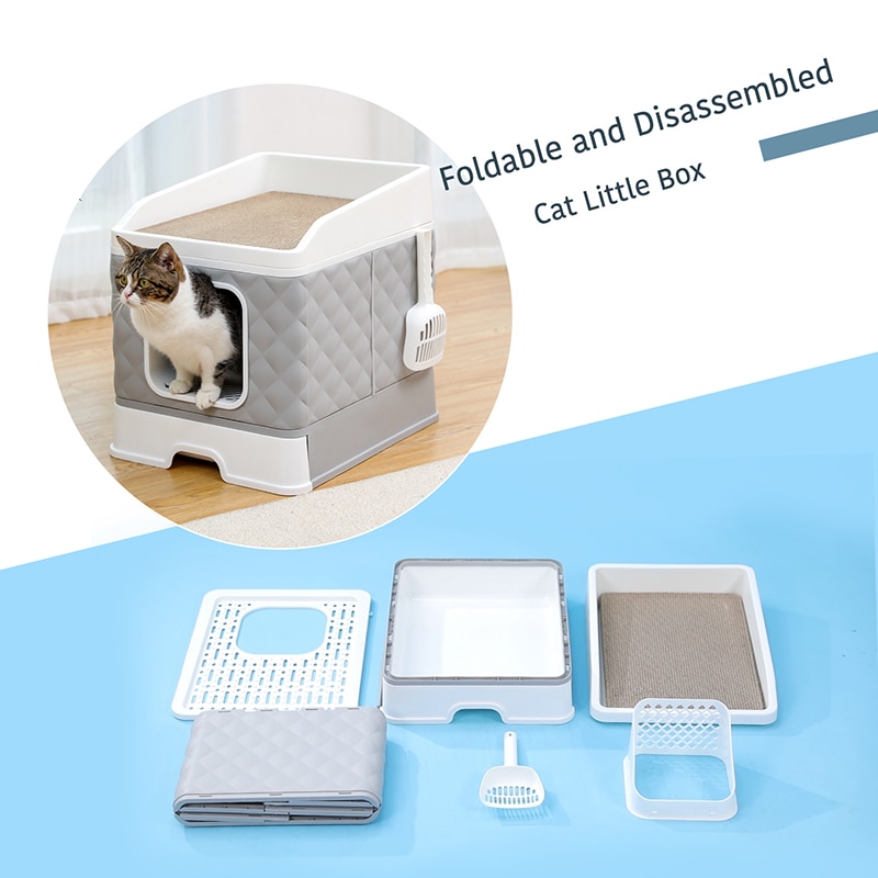 Litter Boxes for Large Cats Foldable Litter Box