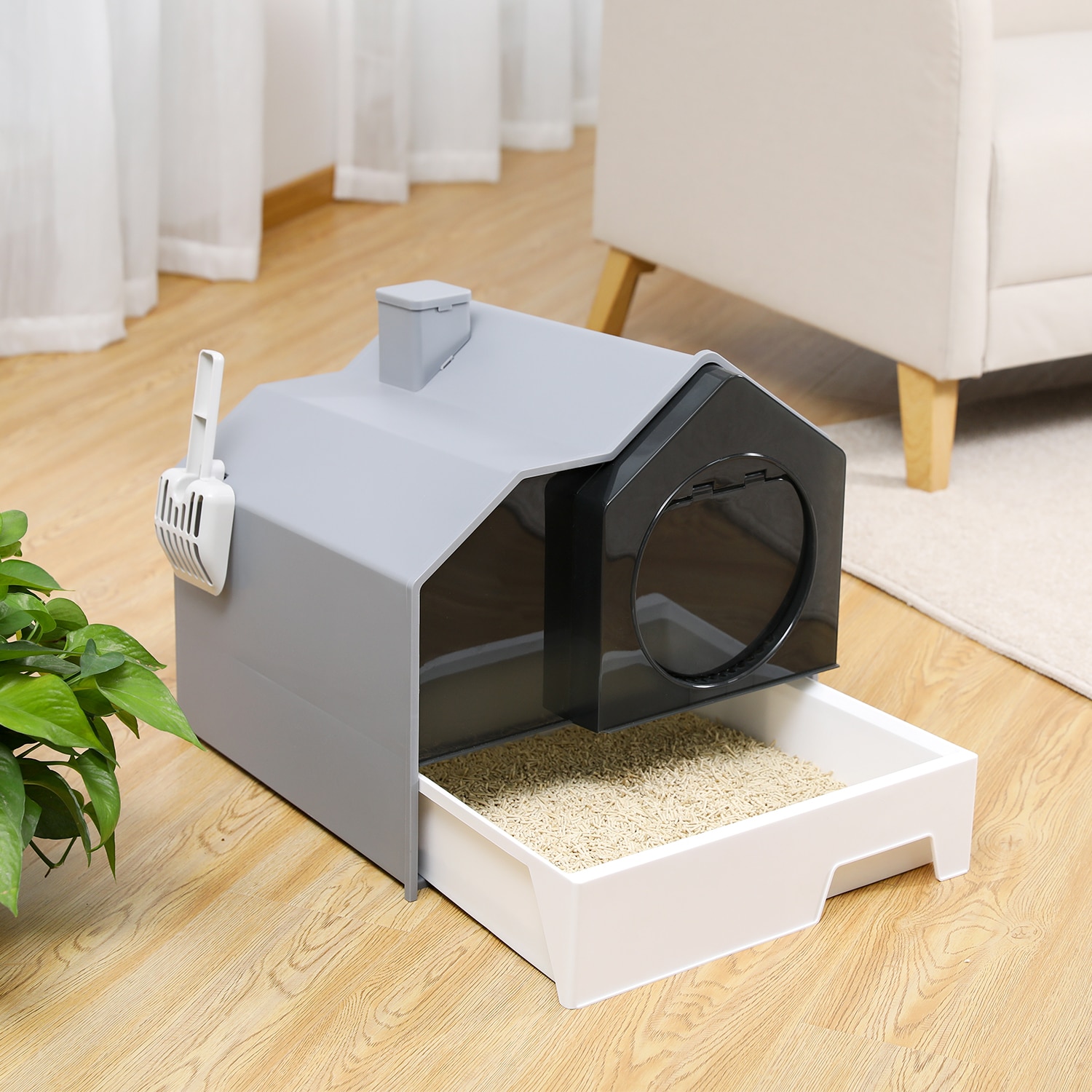 Litter Boxes for Large Cats Foldable Litter Box