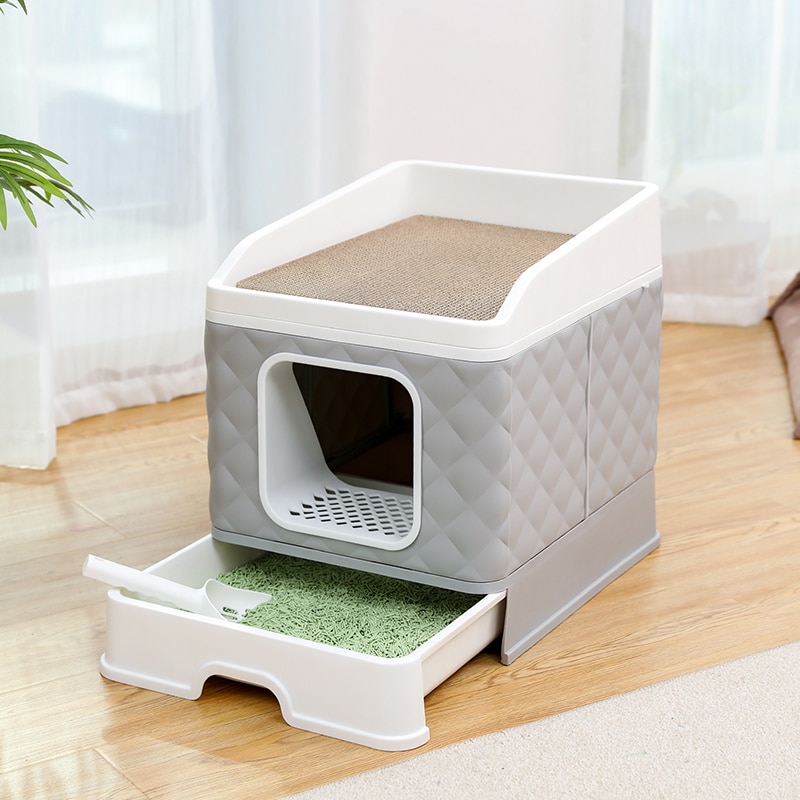 Litter Boxes for Large Cats Foldable Litter Box