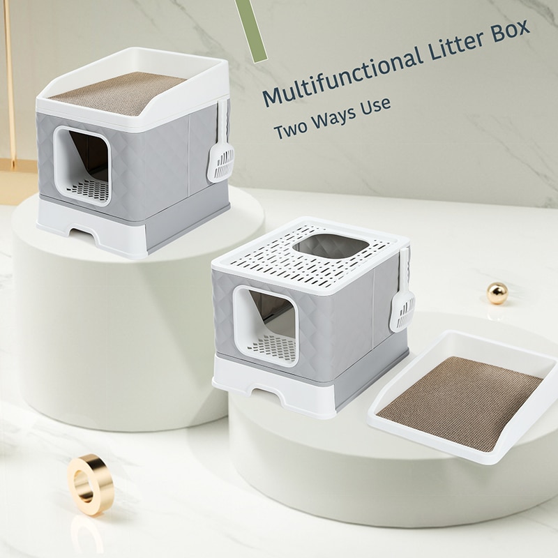 Litter Boxes for Large Cats Foldable Litter Box