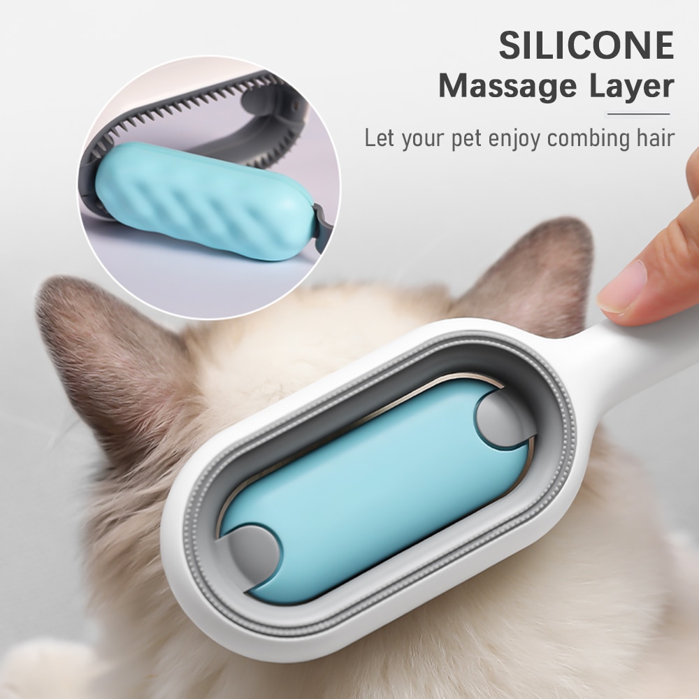 Multifunctional Silicone Dog Cat Grooming Hair Brush Comb