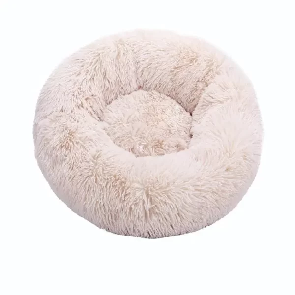 Round Soft Long Plush Cat Beds - Image 3