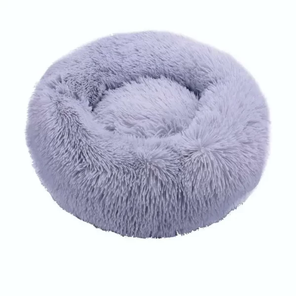 Round Soft Long Plush Cat Beds - Image 2