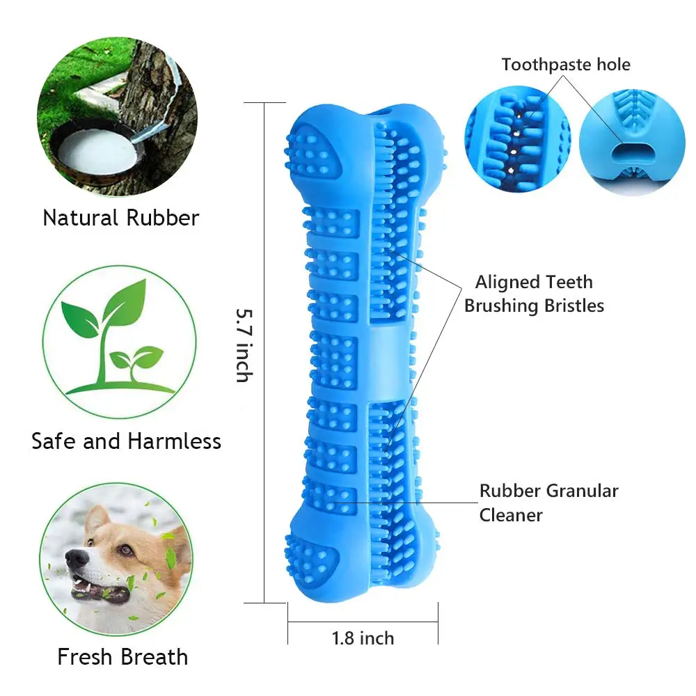 Soft Rubber Dog Toothbrushes and Chew Toys