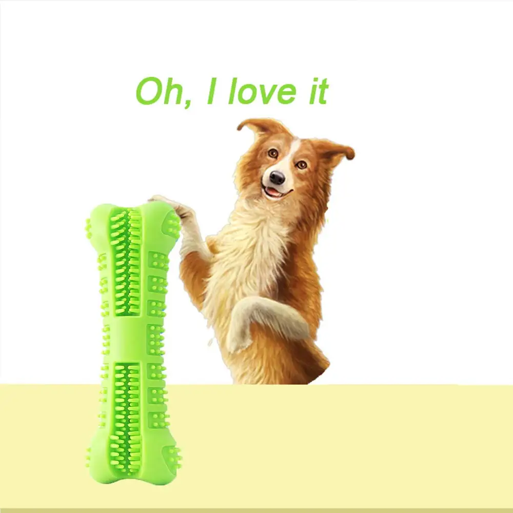 Soft Rubber Dog Toothbrushes and Chew Toys