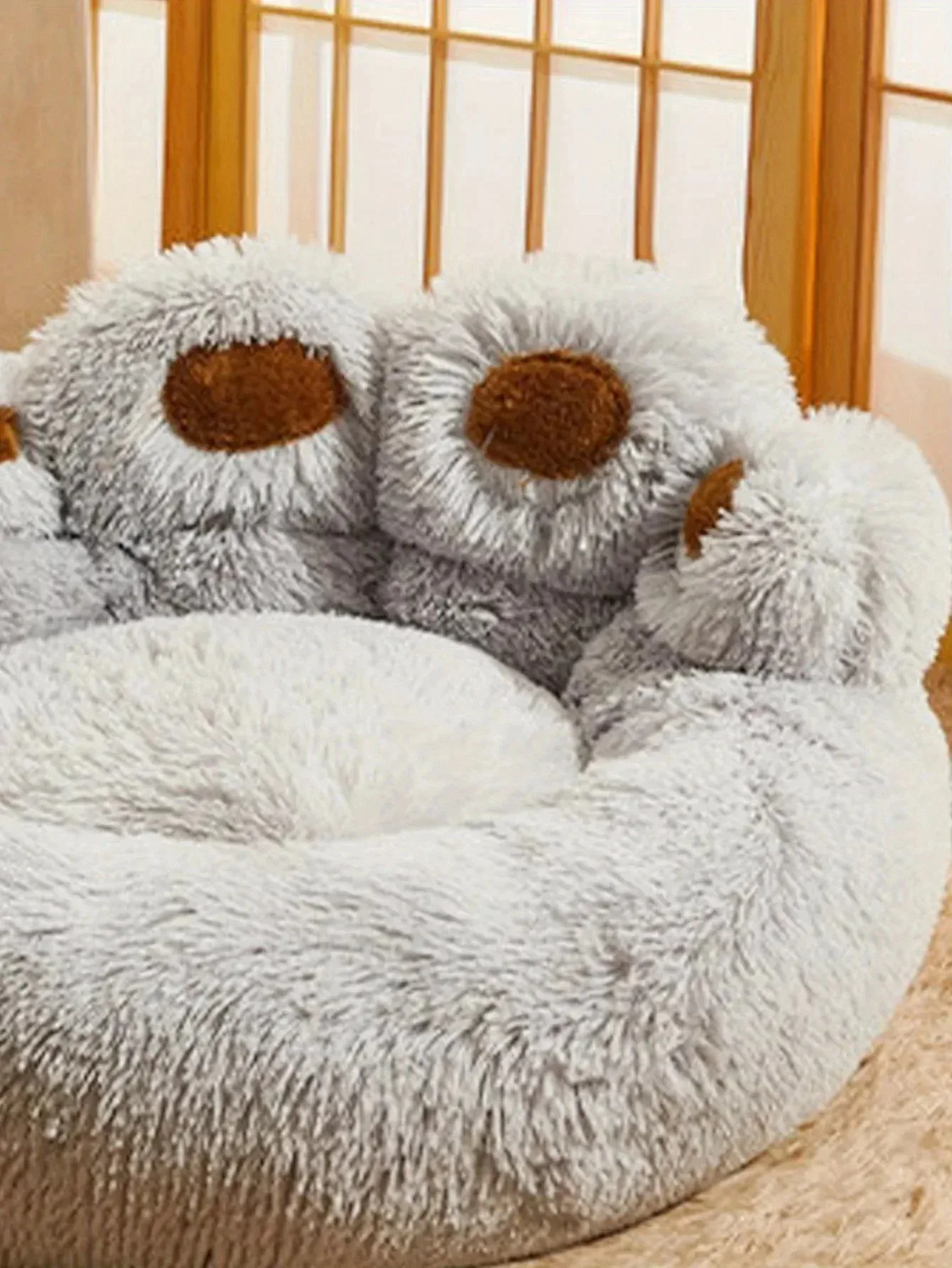 Soft Plush Cat & Dog Bed | Warm Pet Sleeping Sofa for Winter