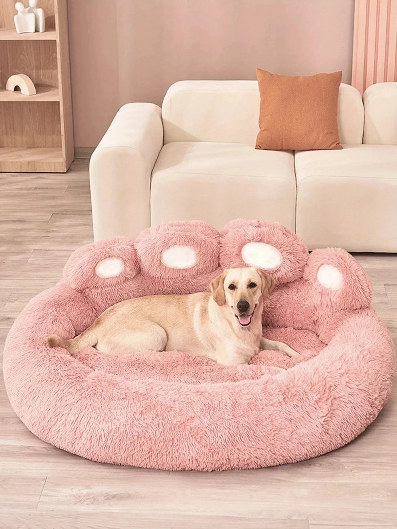 Soft Plush Cat & Dog Bed | Warm Pet Sleeping Sofa for Winter