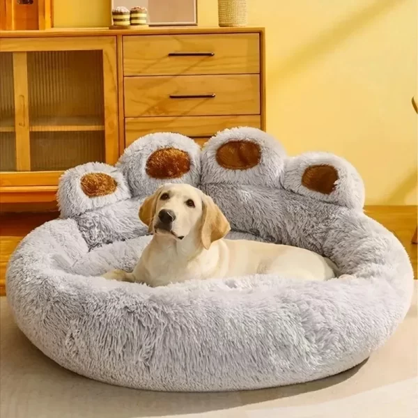 Soft Plush Cat & Dog Bed | Warm Pet Sleeping Sofa for Winter