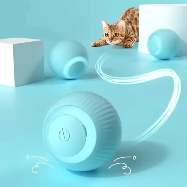 Automatic Rolling Electronic Cat Ball | Interactive Self-Moving Kitten Exercise Toy - Image 2