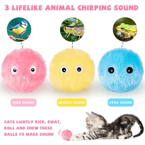 Interactive Catnip Ball Toy for Cats & Kittens | Plush, Safe & Fun - Image 3