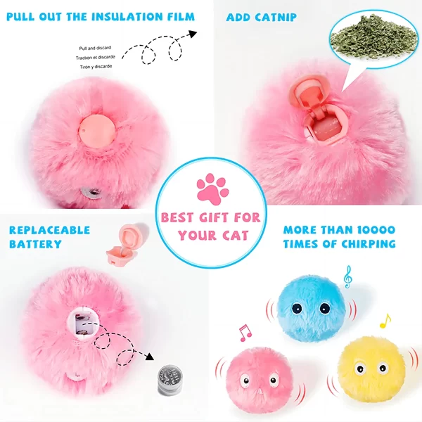 Interactive Catnip Ball Toy for Cats & Kittens | Plush, Safe & Fun - Image 4