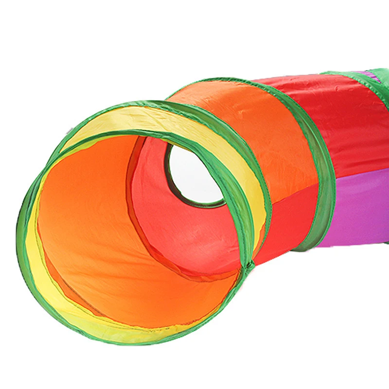 Foldable Cat Play Tunnel | Rainbow Collapsible Pet Tube