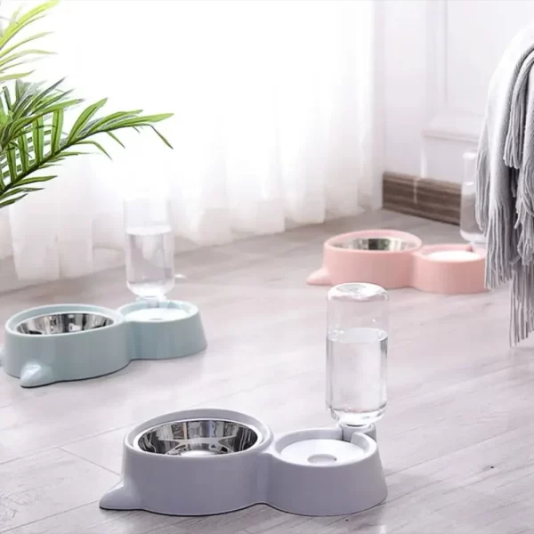 2-in-1 Cat Bowl & Automatic Water Dispenser | Pet Food & Water Feeder - Image 6