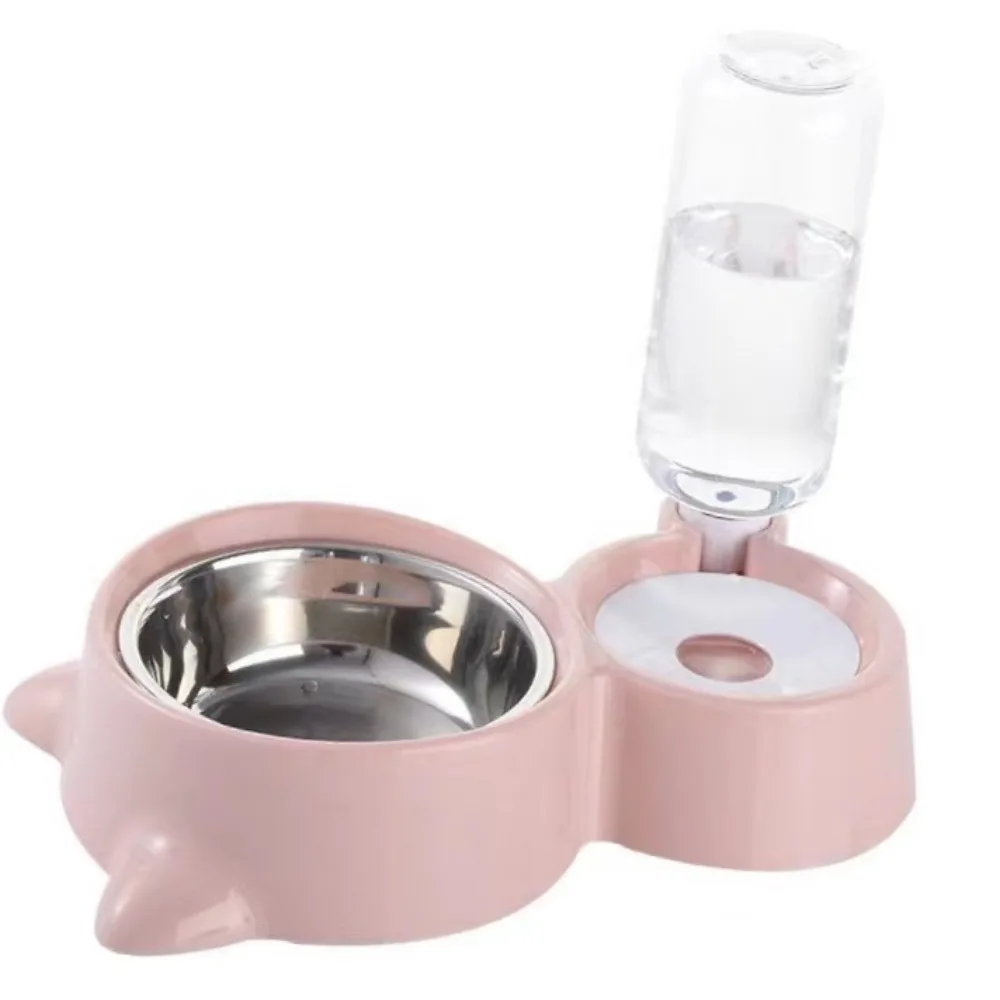 2-in-1 Cat Bowl & Automatic Water Dispenser | Pet Food & Water Feeder