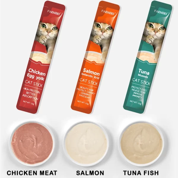 Cat Nutrition Boxed Strips | Chicken, Salmon & Tuna Pet Snacks - Image 3