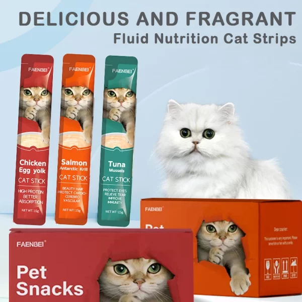 Cat Nutrition Boxed Strips | Chicken, Salmon & Tuna Pet Snacks - Image 6