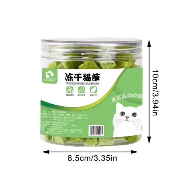 50 g Freeze-Dried Cat Grass Snacks | Teething & Hairball Relief Treats - Image 5