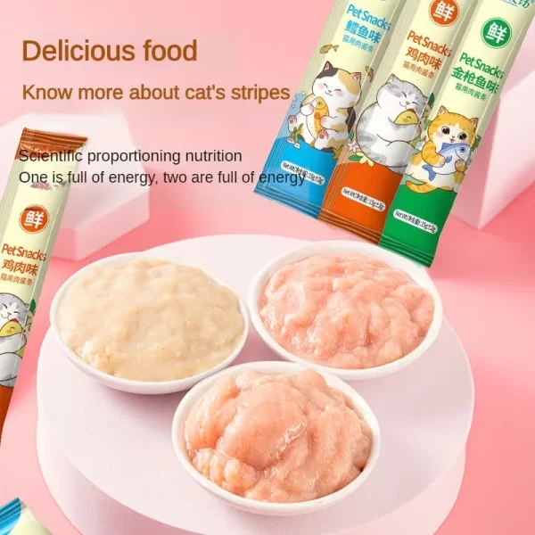 Cat Wet Food Training Treats | Chicken, Tuna & Cod Cat Treats