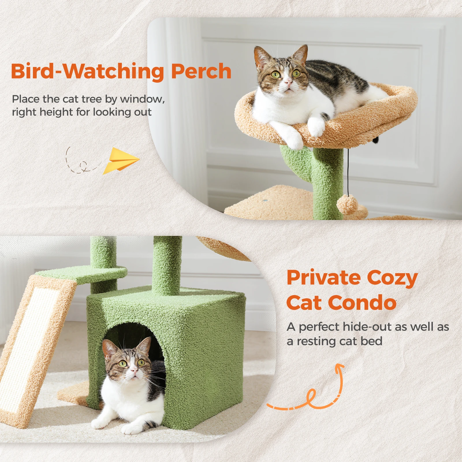 Cat Tree Tower with Scratching Posts, Condo & Hammock – Multi-Level Activity Center for Indoor Cats - Image 5