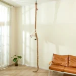 Cat Climbing Rope 9.8 ft: Natural Sisal Cat Climber for Ceiling or Wall Mounting