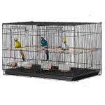 30” Flight Bird Cage – Stackable, Divided Large Cage for Parakeets, Cockatiels, Finches & Small Animals