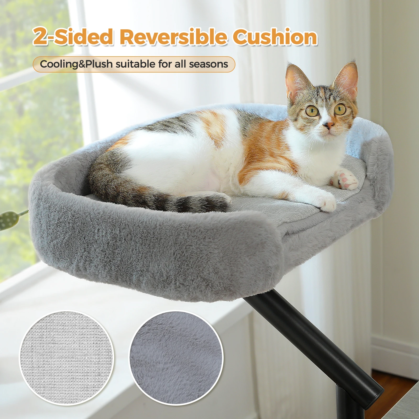 Cat Desk Bed with 360 Degree Rotation: Clamp On Cat Hammock for Your Desk or Table - Image 2